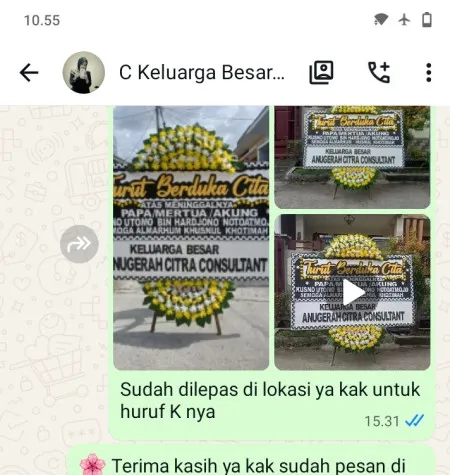 Pengiriman Papan Bunga Duka Jono Bayan